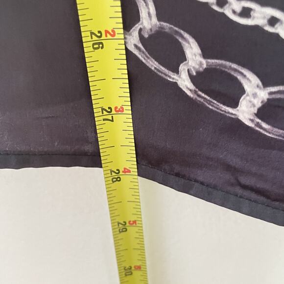 Cabi 100% Silk Babydoll Tank Top XS Baroque Chain Print Black Gold Y2K 2000s - Picture 6 of 10